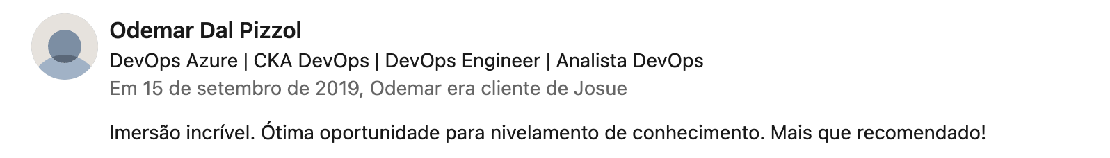Recomendação LinkedIn 11