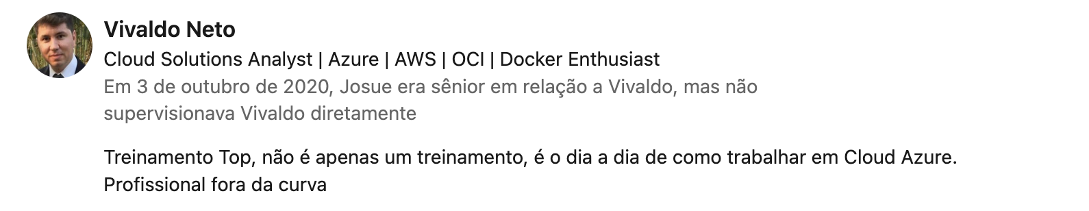 Recomendação LinkedIn 21