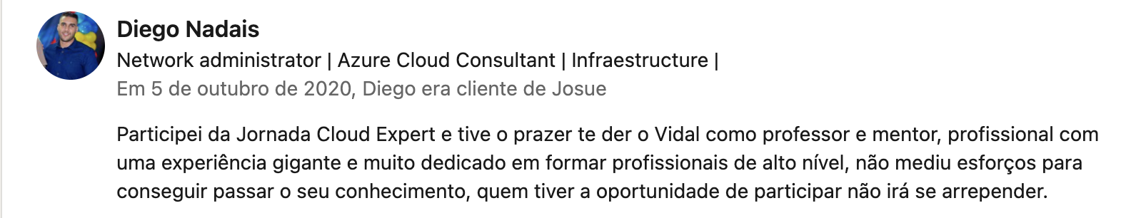 Recomendação LinkedIn 26
