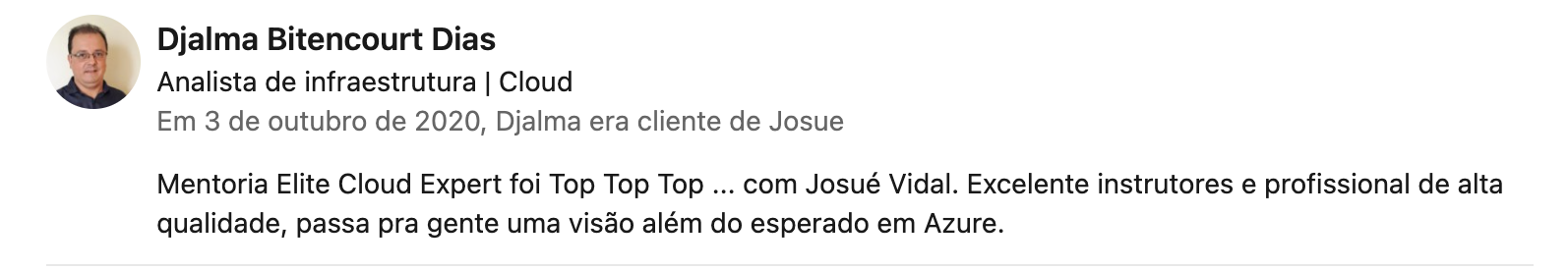 Recomendação LinkedIn 28