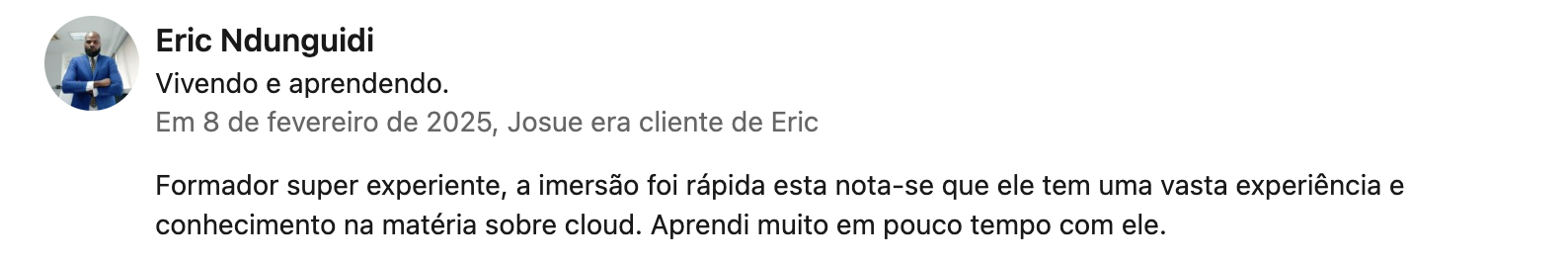 Recomendação LinkedIn 32