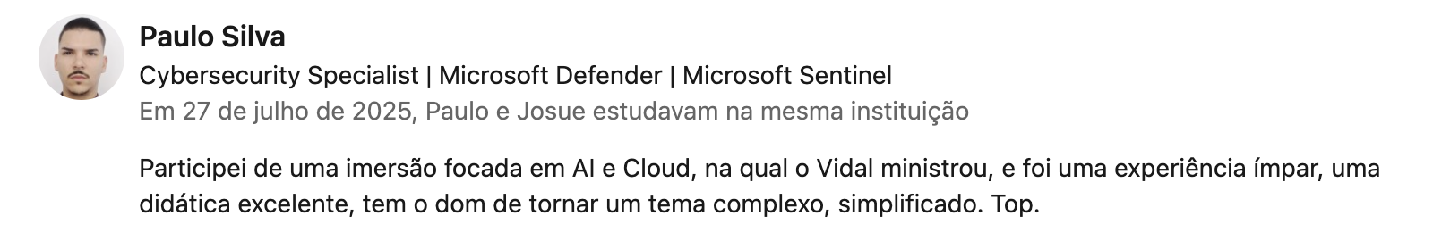 Recomendação LinkedIn 6